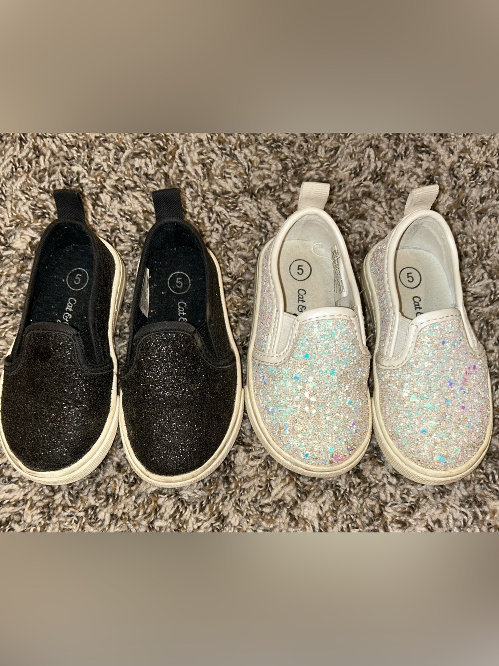 Cat & Jack Kids Glitter Slip-On Sneakers